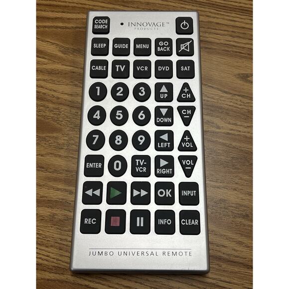 Innovage Jumbo 11"H x 5"W x 3/4"D Universal Remote Control Easy to Read Tested - Picture 1 of 3